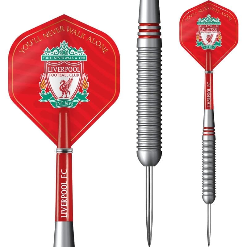 Officially Licensed Liverpool Football Club Steel Tip Brass Darts Set The Reds FC, 22g.