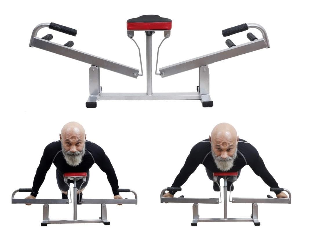 IBS Imported Fitness Pump Toner Six Pack Biceps Push Up Home Gym Chest Arms Shoulders Legs Workout Training Machine (Black, Silver)