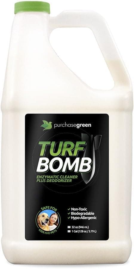 Turf Bomb 1 Gallon Bottle- Indoor and Outdoor Artificial Turf Cleaner and Odor Eliminator