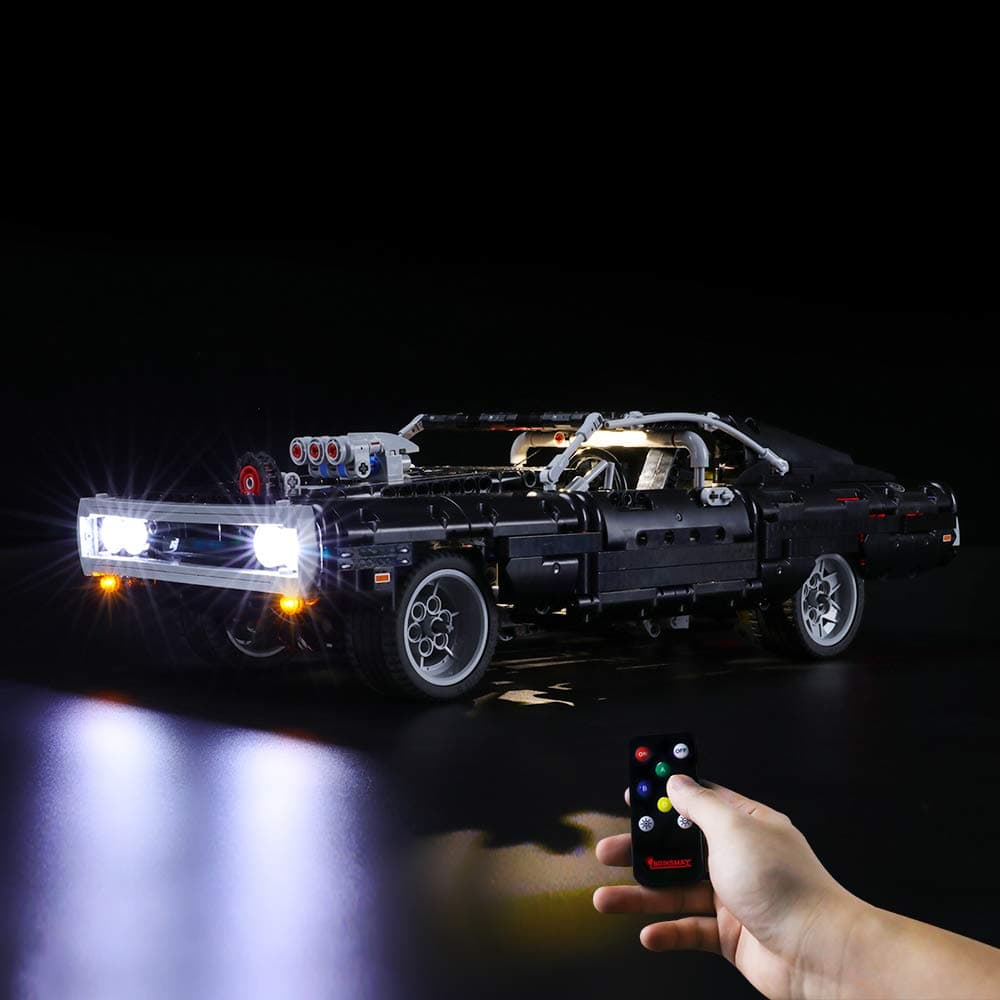 Led Lighting Kit for LEGO Dom's Dodge Charger Compatible with LEGO 42111 Building Blocks Model- Not Include the Lego Set (Remote Control Version)