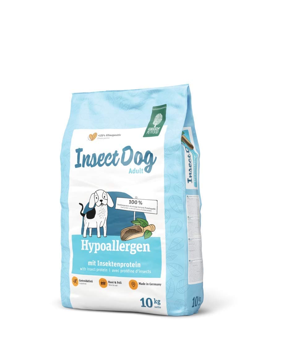 InsectDog Hypoallergenic complete dry dog food for dogs needing allergy relief 10kg