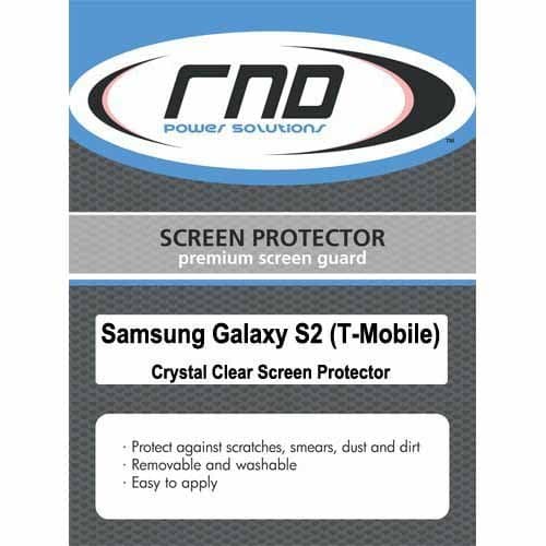 RND 3 Screen Protectors for Samsung Galazy S II (T-Mobile Version) (Ultra Crystal Clear) with lint Cleaning Cloths