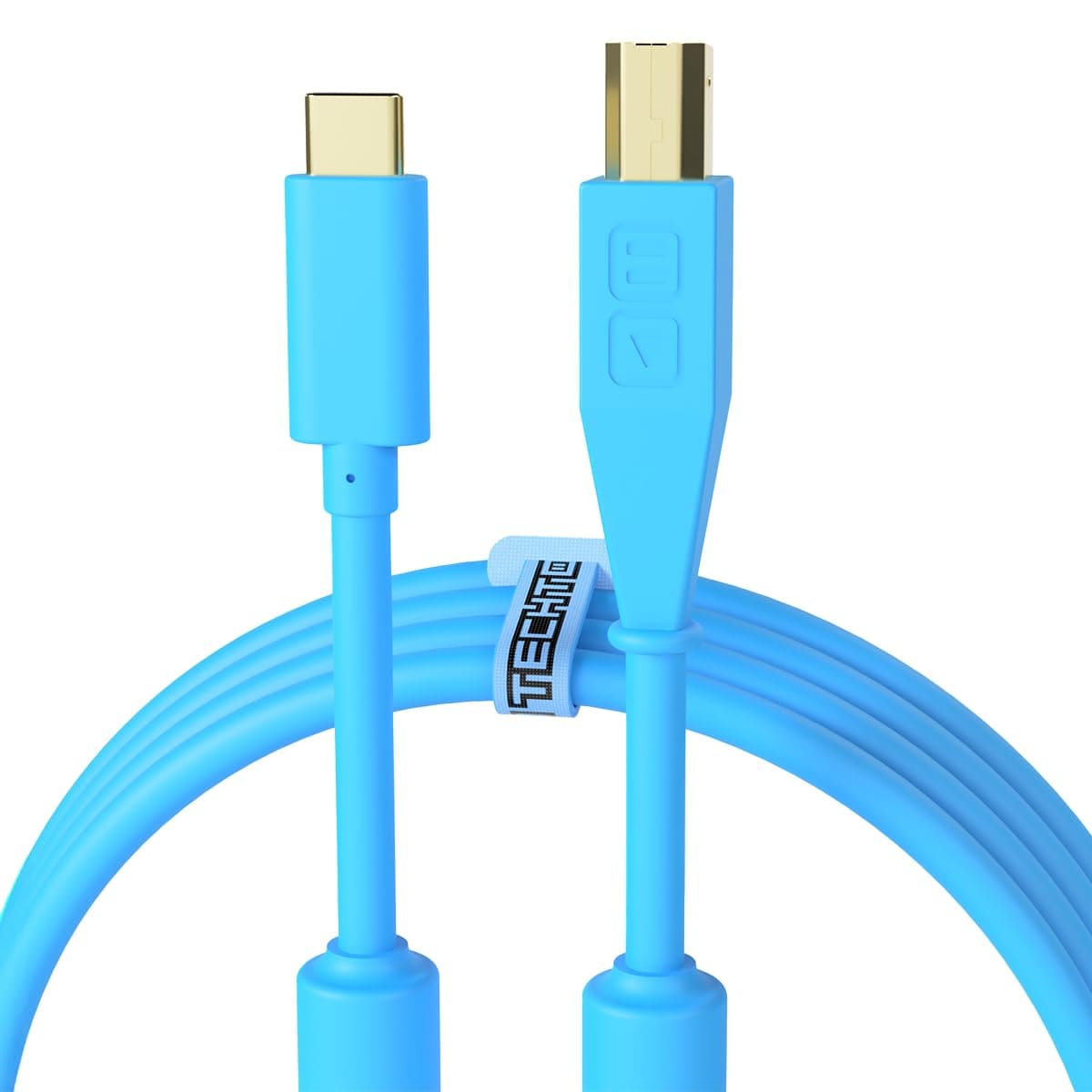 DJ TechTools Chroma Cables: Audio Optimized 1.5M USB-C to USB-B Cable with 56K Resistor (Blue, 1.5m)