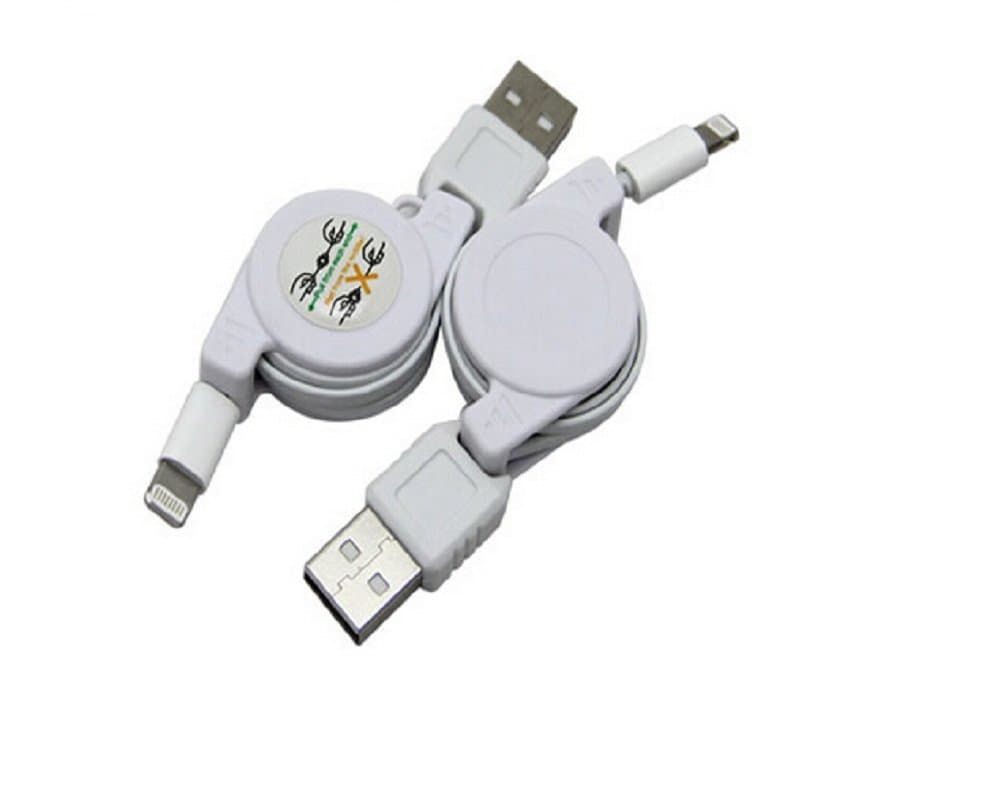 PNET High Quality MFI Certified and Tested Retractable Lightning Cable to USB Apple iPhone 5 5s 5c 6 6 Plus iPod 7 iPad Mini iPad 4 iPad Air 3ft/1m Also Support IOS 8.1 Good as Travel And Car Cable