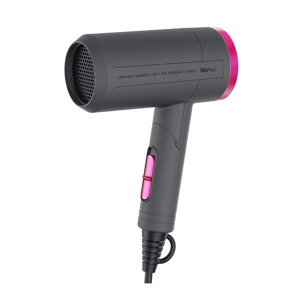 SIAU Hair Dryer Low EMF Ionic Ceramic Technology Far-Infrared Blow Dryer Styler (Metal Grey)