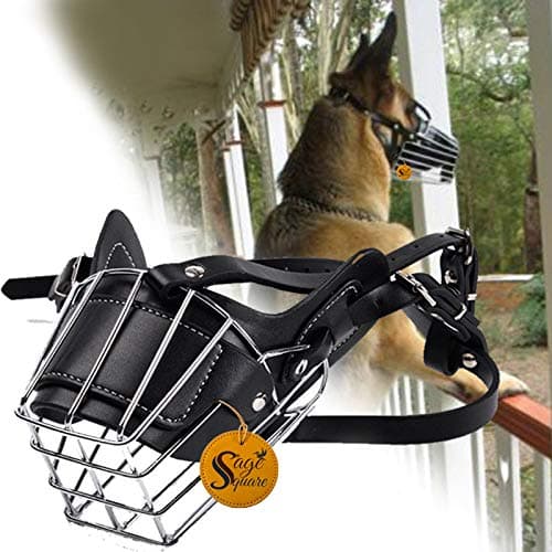 Secure Your Pet's Well-Being with Iron Muzzle - Adjustable Strap, Premium Safety Collar for Anti-Biting Dogs, Protect Your Pet and Others (Medium)