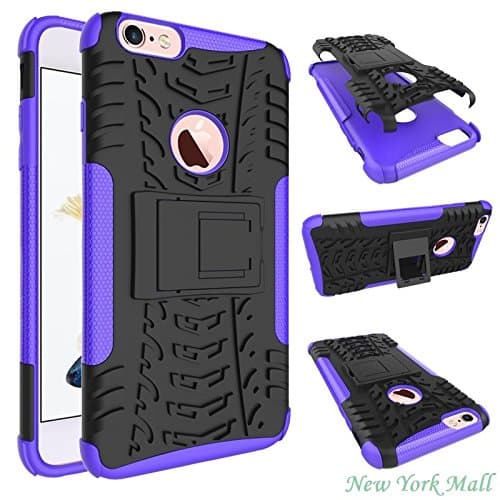 iPhone 6 plus case,iPhone 6s plus case,[Shockproof][Drop Protection] Premium TPU+PC Full-Body Super Protective Case Cover with Kickstand for iPhone 6/6s plus(5.5 inch) (Purple)