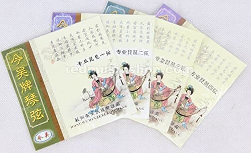 JinwuProfessional Nylon Pipa Strings, 1 Set, Medium Gauge, Steel, Nylon