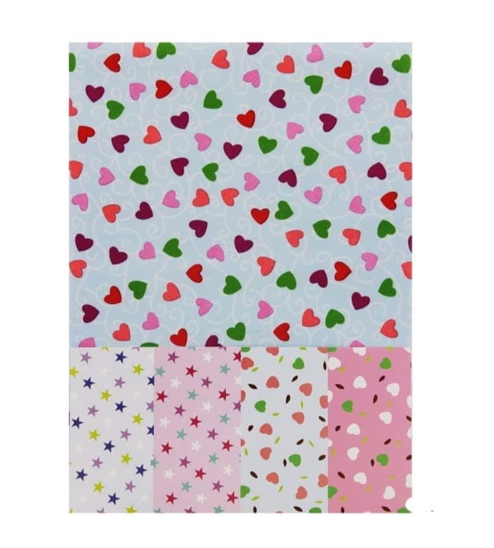 Printed Felt Paper A4 Size, Decorative Paper, Scrapbooking, Hobby Crafts, Project Work,Assorted Design Set of 3 Pcs In a Packet