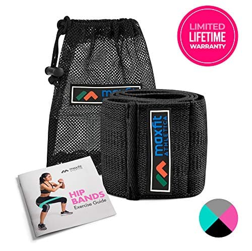 Maxfit Athletica Hip Resistance Circle Band Loop for Women, Premium Thick Non-Slip Elastic Fabric Band Circle for Leg and Butt, Activate Strengthen Sculpt Your Glutes, Thighs and Legs
