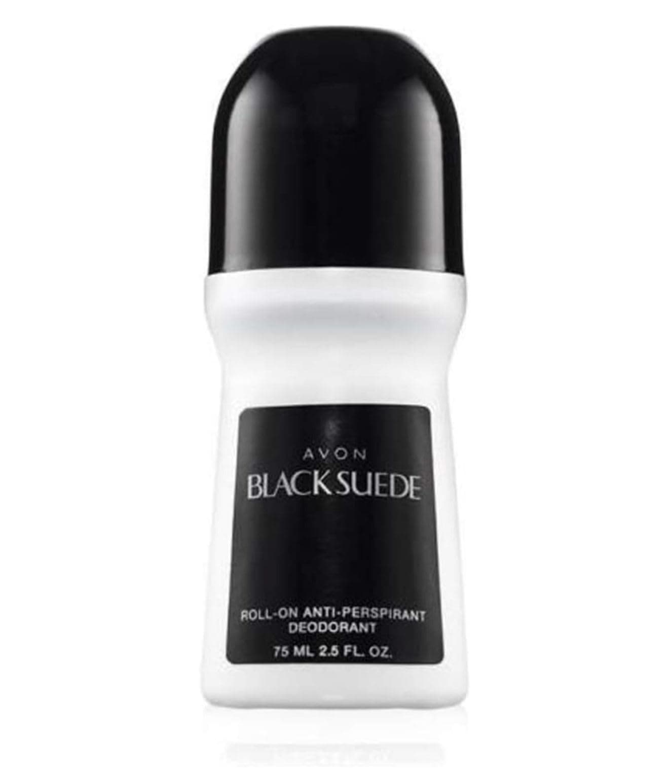 Deododorant Men's Roll-on Black Suede, Anti-Whitening, Non-Staining, Quick-Drying Formula, 2.6oz/75ml. Pack of 6