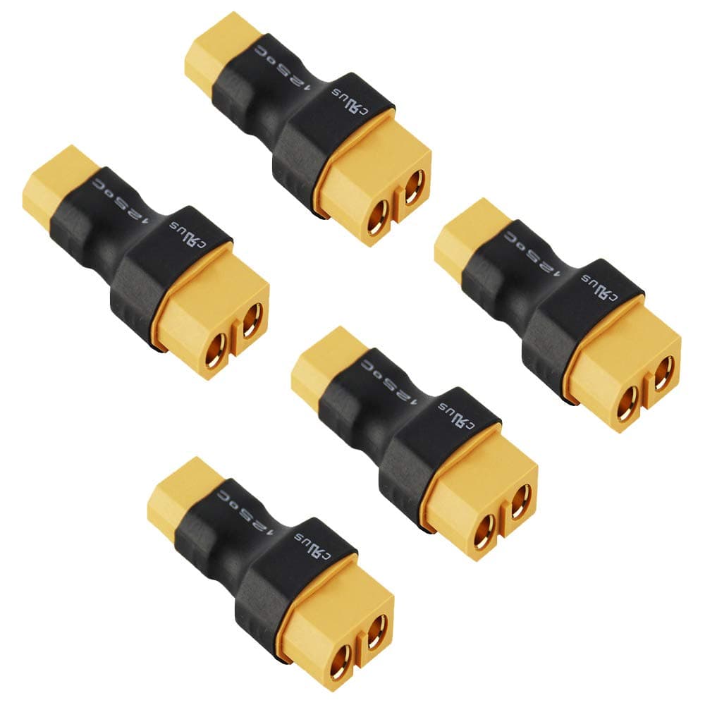 5-Pack XT30 Plug Male Connector to XT60 Plug Female Connector no wire Adapter for RC Battery Drone FPV