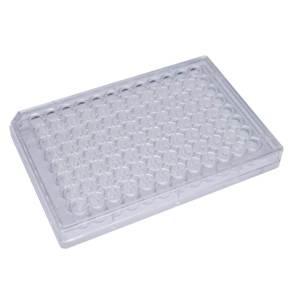 Grow Cells with Olympus 96-Well Tissue Culture TC Treated Plates, Sterile, Individually Wrapped, U-Bottom Wells, 100 Treated Cell Culture Plates/Unit