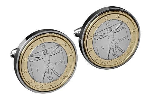 Da Vinci Cufflinks- Give the Gift of a Genius- Vitruvian Man Mint Coins