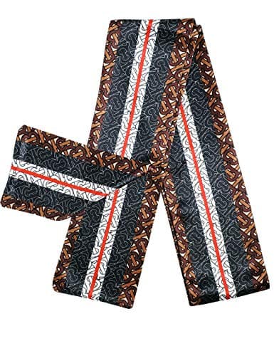 SUPCollect Customs Designer Wrappy Head Scarf,Trendy Headbands Head Wrap,Shinny Deluxe and Exclusive (BUR Brown)