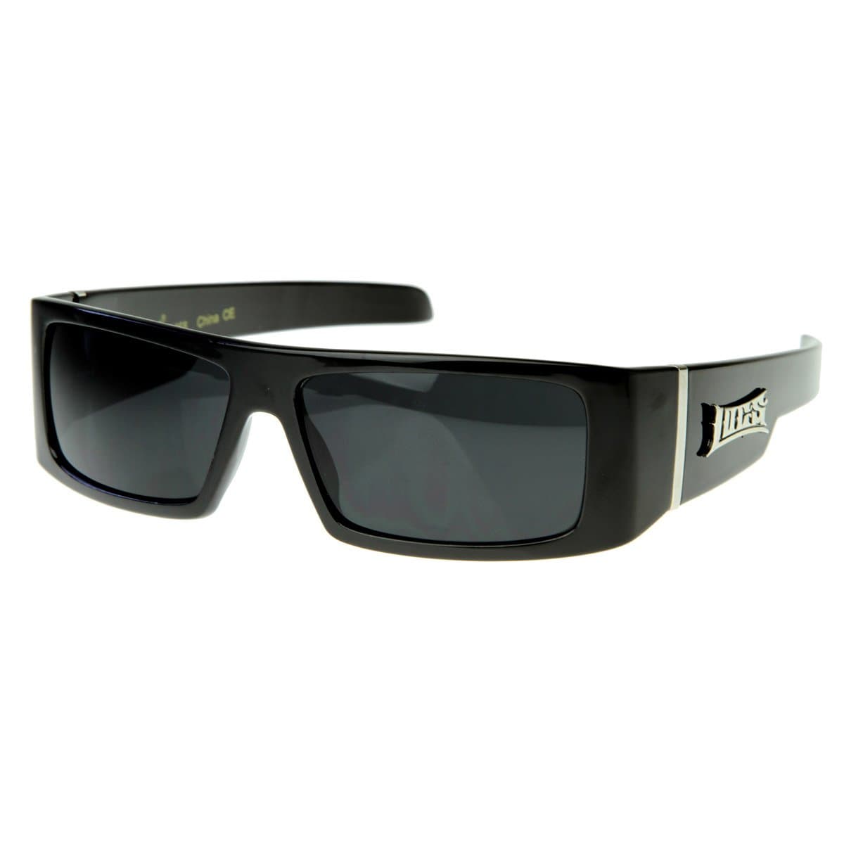 Locs - Official LOCS Hardcore Gangsta Shades Square Sports Frame Sunglasses LOKES (Black)