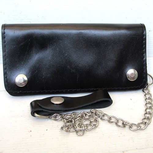 HelloHappiness BOB MARLEY ONE LOVE GENUINE COWHIDE LEATHER BIFOLD CLUTCH WALLET WITH CHAIN SIZE = 4.0 x 8.0 INCHES by HelloHappiness