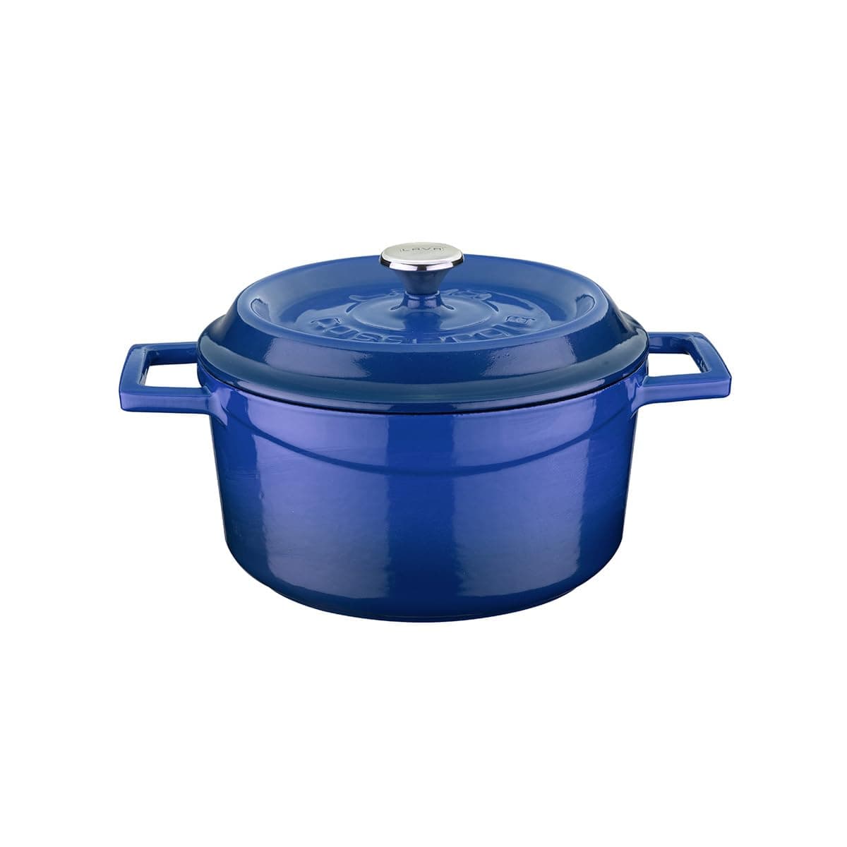 Lava Signature Enameled Cast-Iron Round Dutch Oven - 2-3/4 Quart, Cobalt Blue