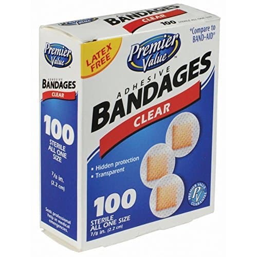 Premier Value Clear Plastic Bandage Spots 100 Count