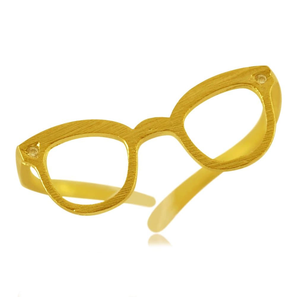 Women's Nerd Glasses Adjustable Ring