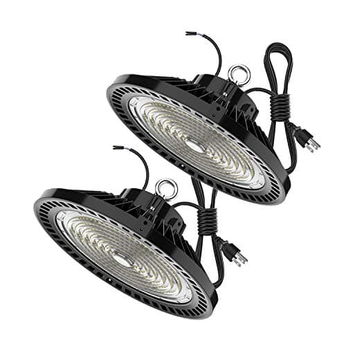 200W UFO High Bay LED Lights,Dimmable 30000 Lumens Listed 800W HPS or MH Bulbs Equivalent, 5000K Bright White, Industrial Highbay Light, Warehouse Light Fixtures, AC 90-277V 2Pack