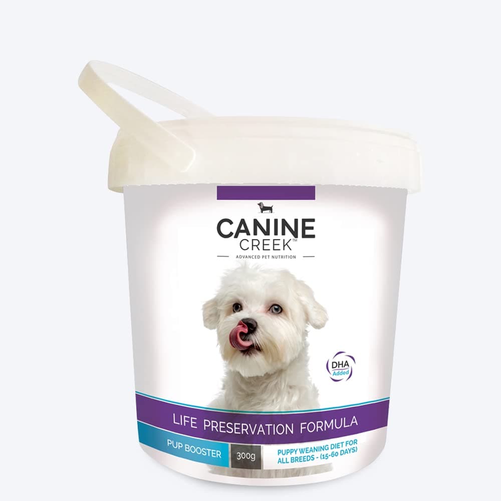 Canine Creek Pup Booster Puppy Weaning Diet for All Breeds, Helps with Weight Gain and Increases Immunity Assists in The Development of Strong and Healthy Bones - (300g/10.5 Ounce)