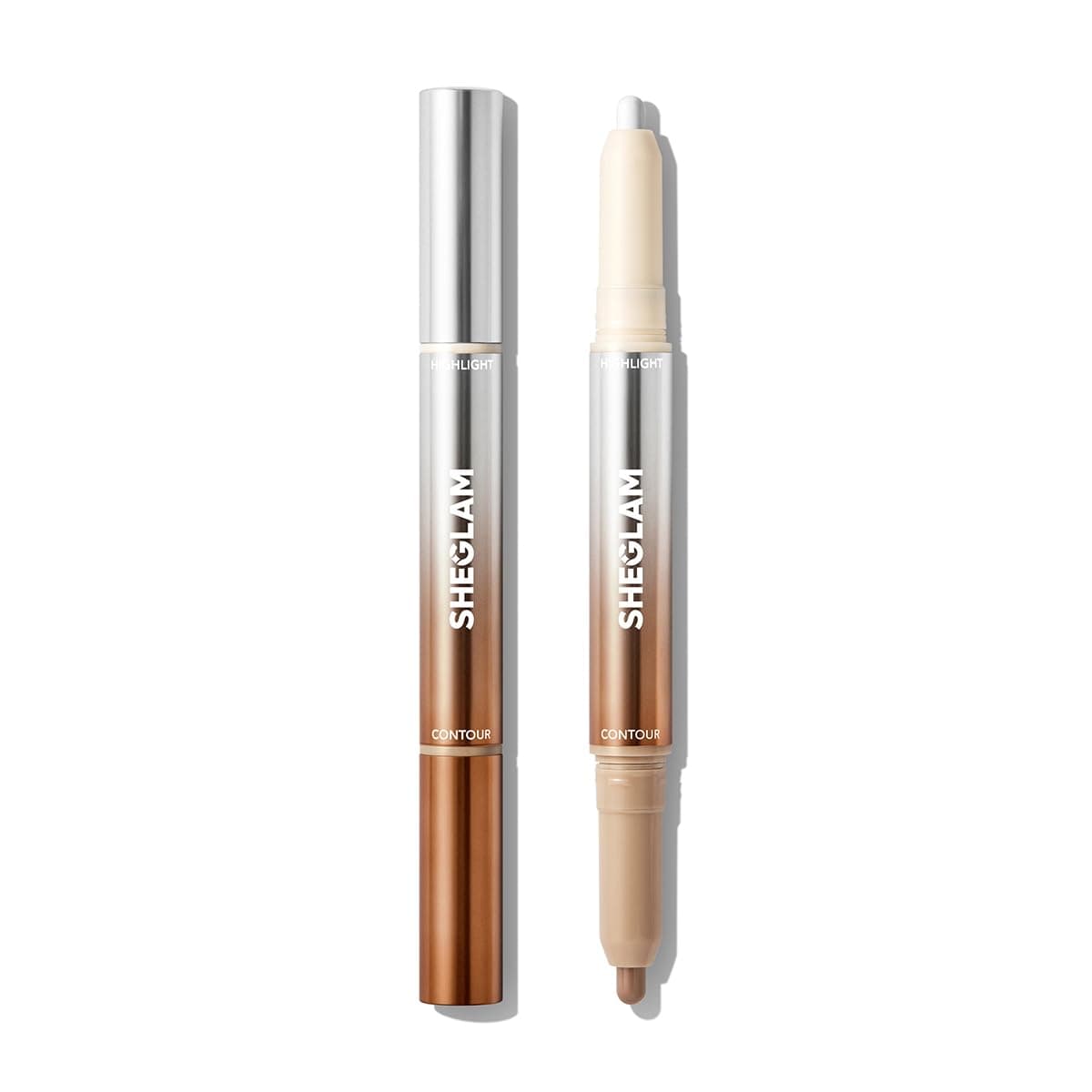 Fine Line 2-In-1 Nose Contour & Highlight Pen Long Lasting Waterproof Cream Bronzer & Highlight Sticks-Buff