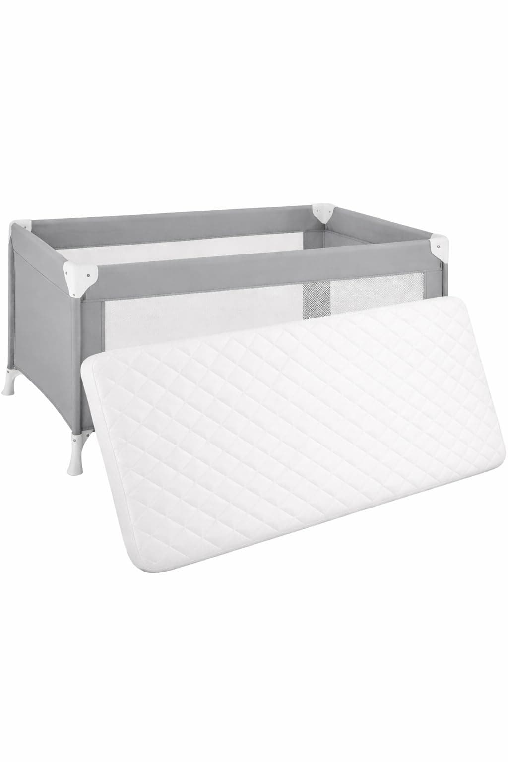 SnuzPod² Premium Foam Mattress Medium Plush White Quilted Cover (36x80x4cm)