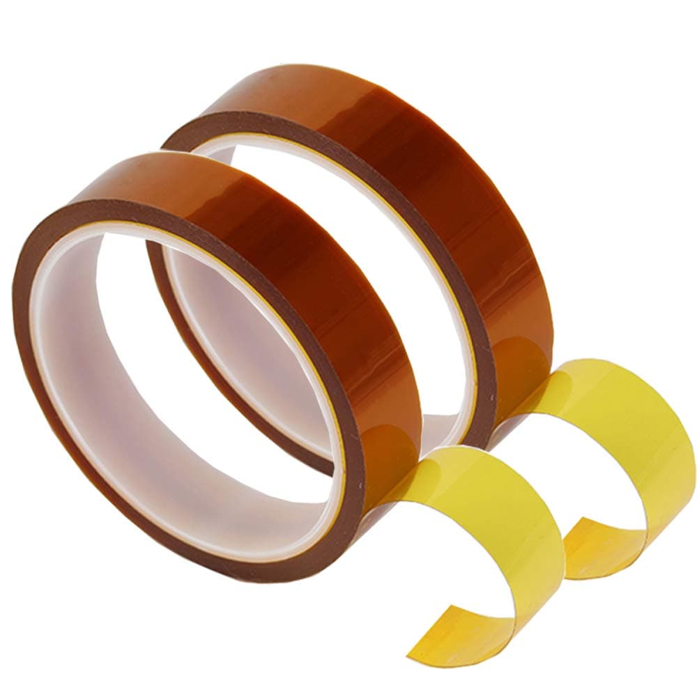 2 Rolls 20mm x 33m Heat Vinyl Adhesive Tape, Heat Resistant Sublimation Tape for Heat Transfer, High Temperature Tape for Electronics Covers, Soldering, Circuit Board Protection