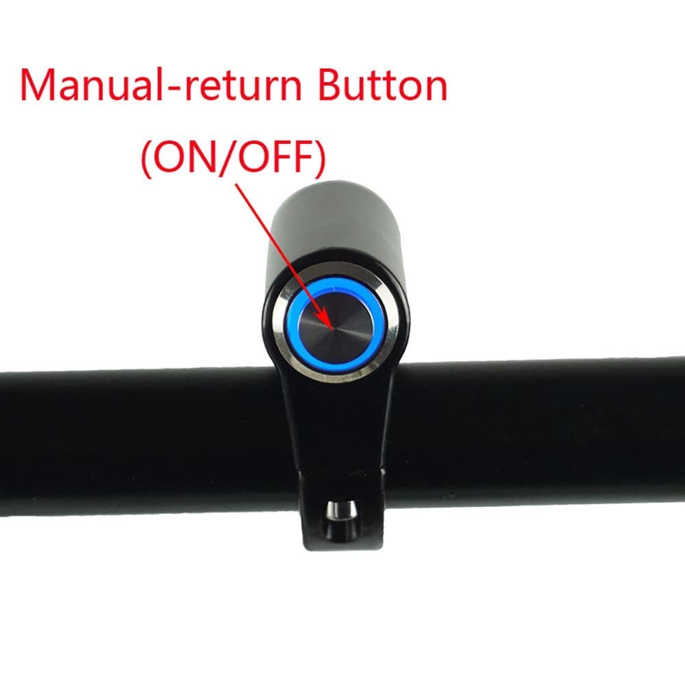 XFGBTJKYUT 7/8" 22mm New Motorcycle Switches ATV Scooter Handlebar Headlamp Hazard Fog Light Switch ON-OFF Aluminum Self/Manual-return Button (Color : Blue)