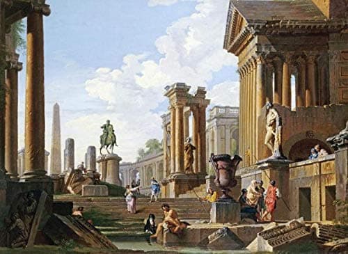 Giovanni Paolo PanniniCapriccio Of Classical Ruins Art Print