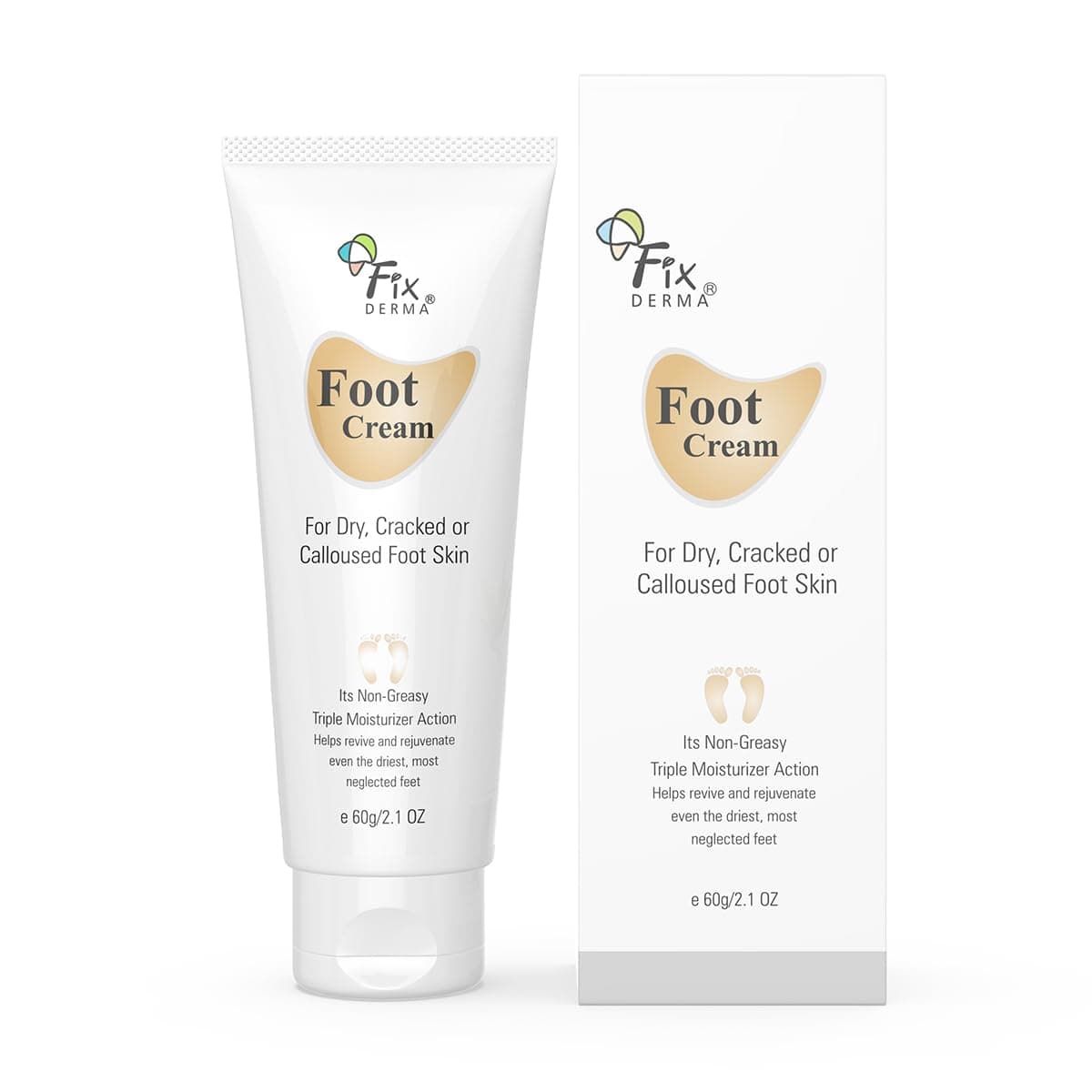 5% Lactic Acid, 15% Urea, 3% Glycerine, Foot Cream For Dry & Cracked Feet, Moisturizes and Soothes Feet, Heel Repair Paraben & Sulphate Free, All Skin Types 60 ML