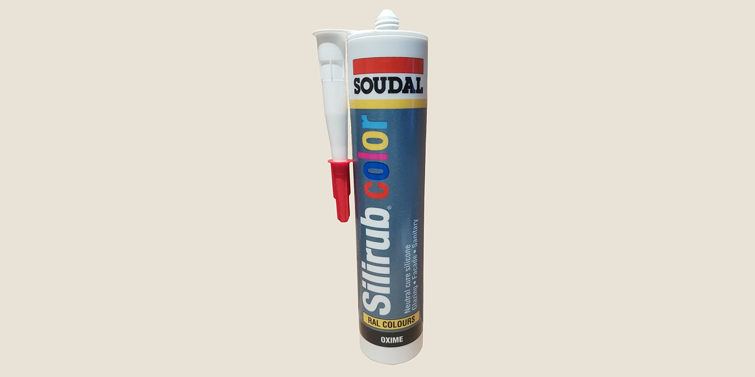Build with Colour Cream Premium Silicone Caulk Mastic Sealant RAL 9001 300ml