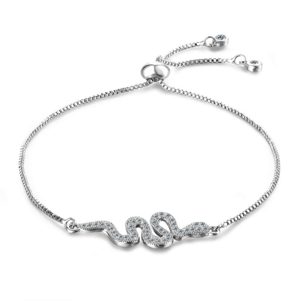 Myzixuan European and American zircon bracelet slightly set zircon serpentine snake bracelet adjustable lady gift