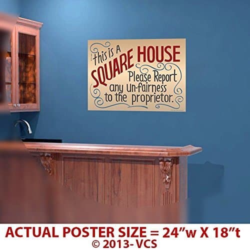 Vertigo Creative Products This is a Square House Sign Poster - Full-Size 24"x18" - As seen on Cheers - Ready to Frame