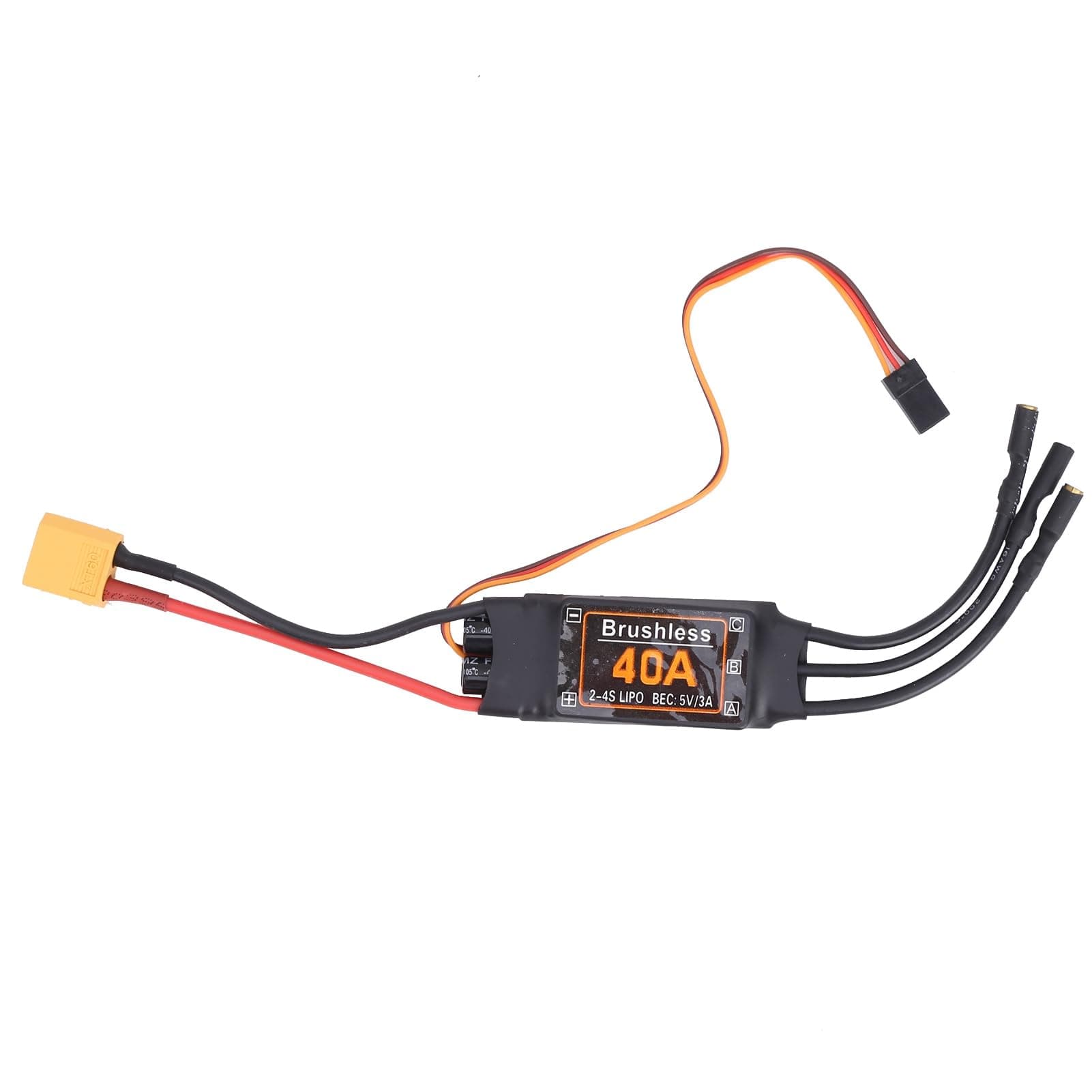 RC Brushless ESC, 40A Brushless ESC Speed Controller 5V/3A BEC Output Fastening Parts for RC Drone Aircraft Accessories Fastening Hardware