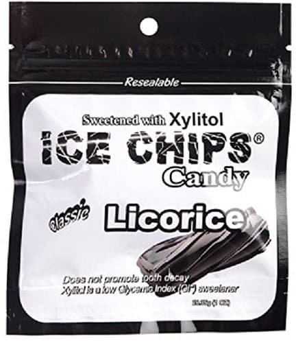Ice Chips Candy in Re-sealable Pouches (Licorice, 6-Pack)