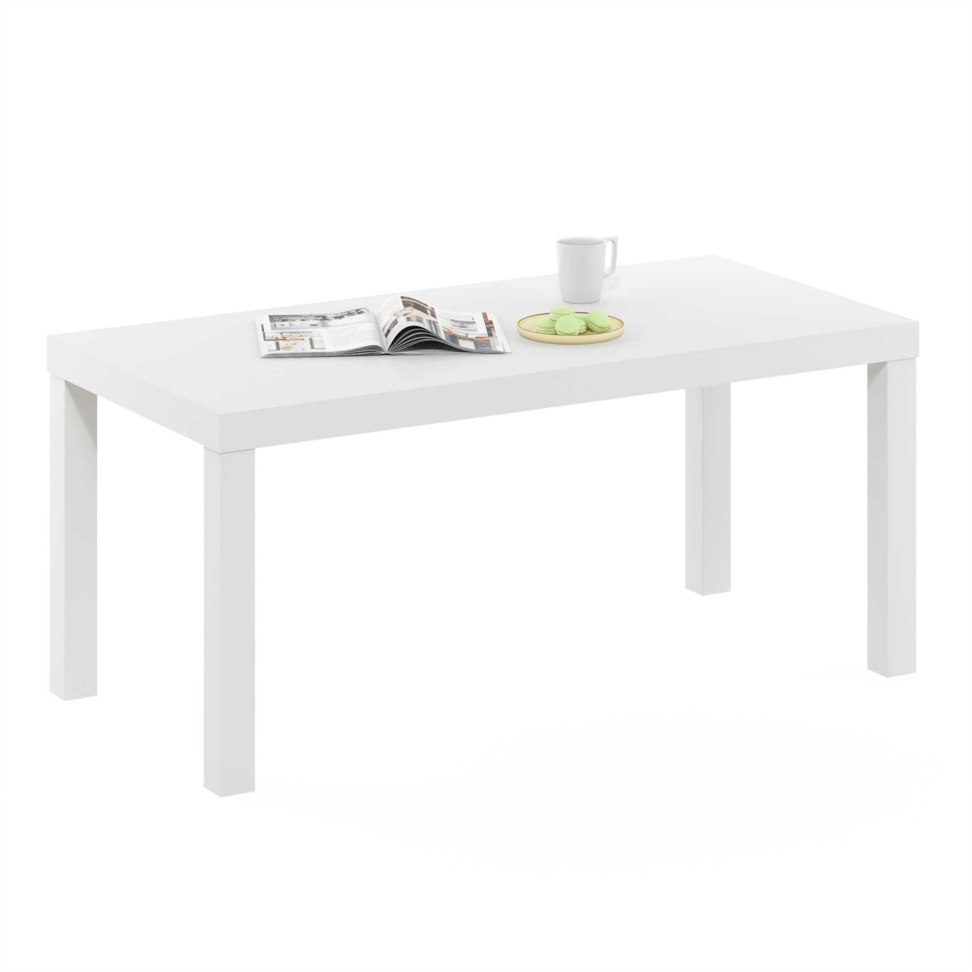 Furinno CLASSIC Coffee Table, Modern Rectangle Coffee Table with 1.8 Inch Thi...