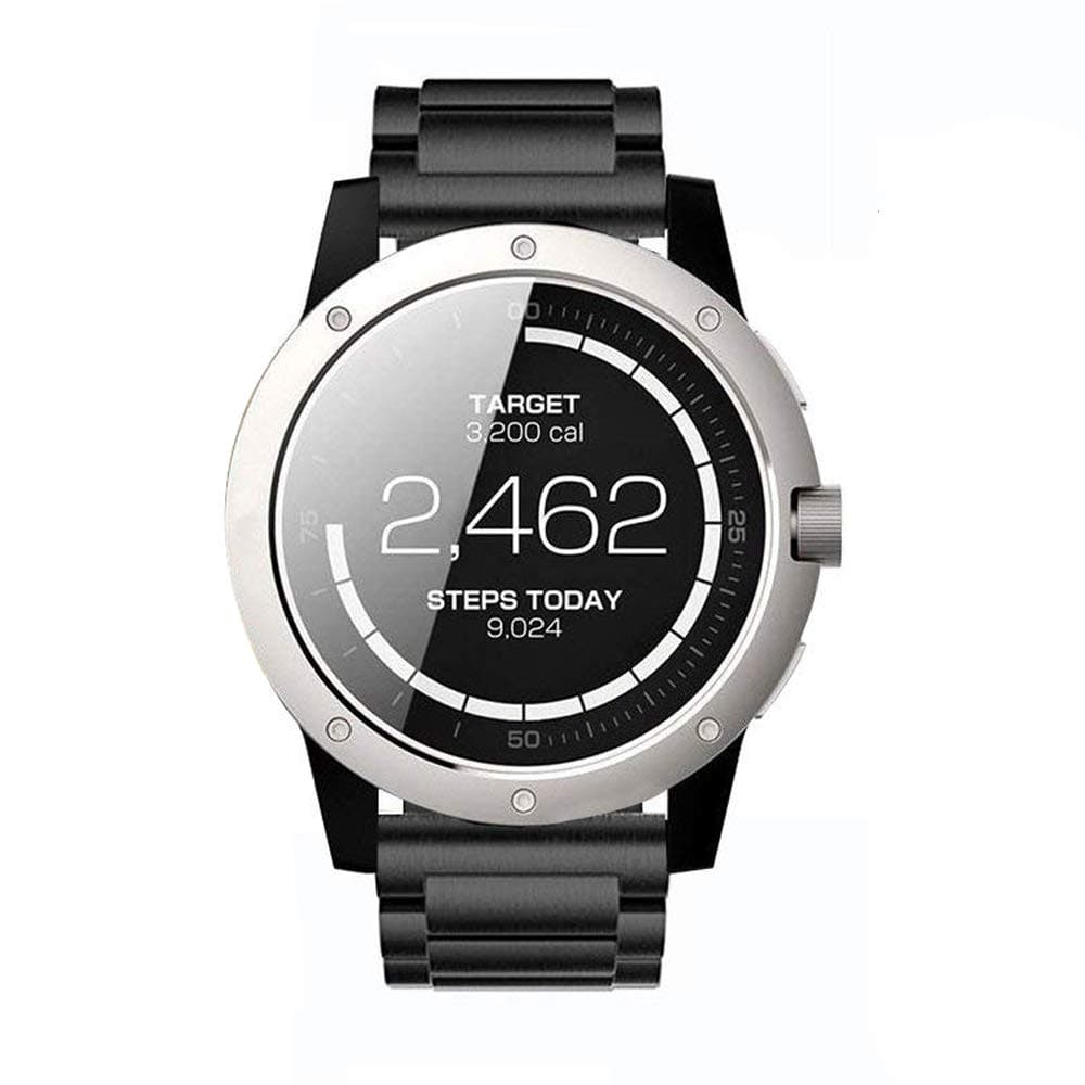 for Matrix PowerWatch X Bands, Classic Stainless Steel Replacement Band for Matrix Industries PowerWatch X (Black)