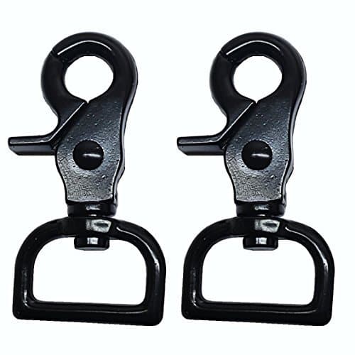 2 Pack Heavy Duty 1" Gun Metal Black Nickel Scissor Swivel Trigger Snaps