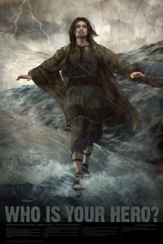 Apostle Peter Walks on Water Poster Print Huge 24" x 36"