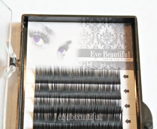 Eye Beautiful Premium Silk Lash Tray J Curl Mixed Lengths for Eyelash Extensions (0.20 mm)