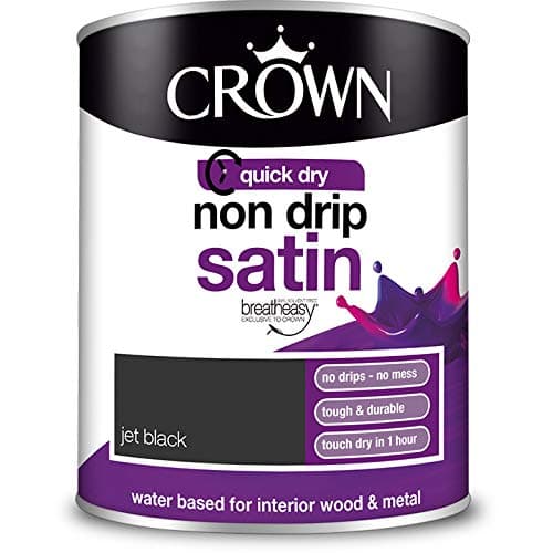 Crown Retail Non Drip Satin Jet Black 0.75 L