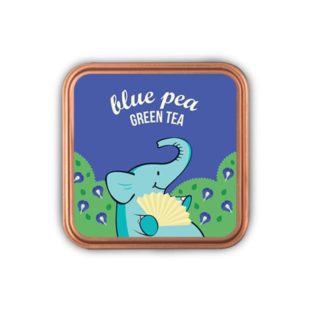 TeaTrunk's Blue Pea Green Tea| 100% Natural Anti-Oxidant Butterfly Pea Flower Tisane | Boost Memory | Stress Buster & Mood Enhancer | Low in caffeine | Serve As Hot Or Iced Teas - 50 Gms