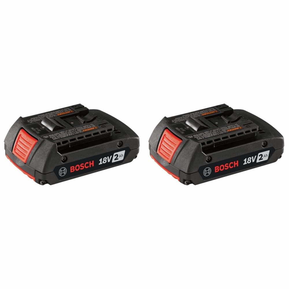 Bosch BAT612-2PK 18V Lithium-Ion 2 Ah Standard Power Batteries, 2-Pack