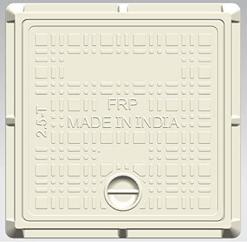 KI FRP Manhole Cover (6'' x 6'') - Durable and Safe Solution with 2.5 Ton Capacity for FRP Chambers