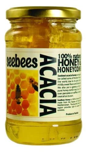 SeeBees Acacia Honey w/ Chunk Honeycomb (See Description for size: 400g)