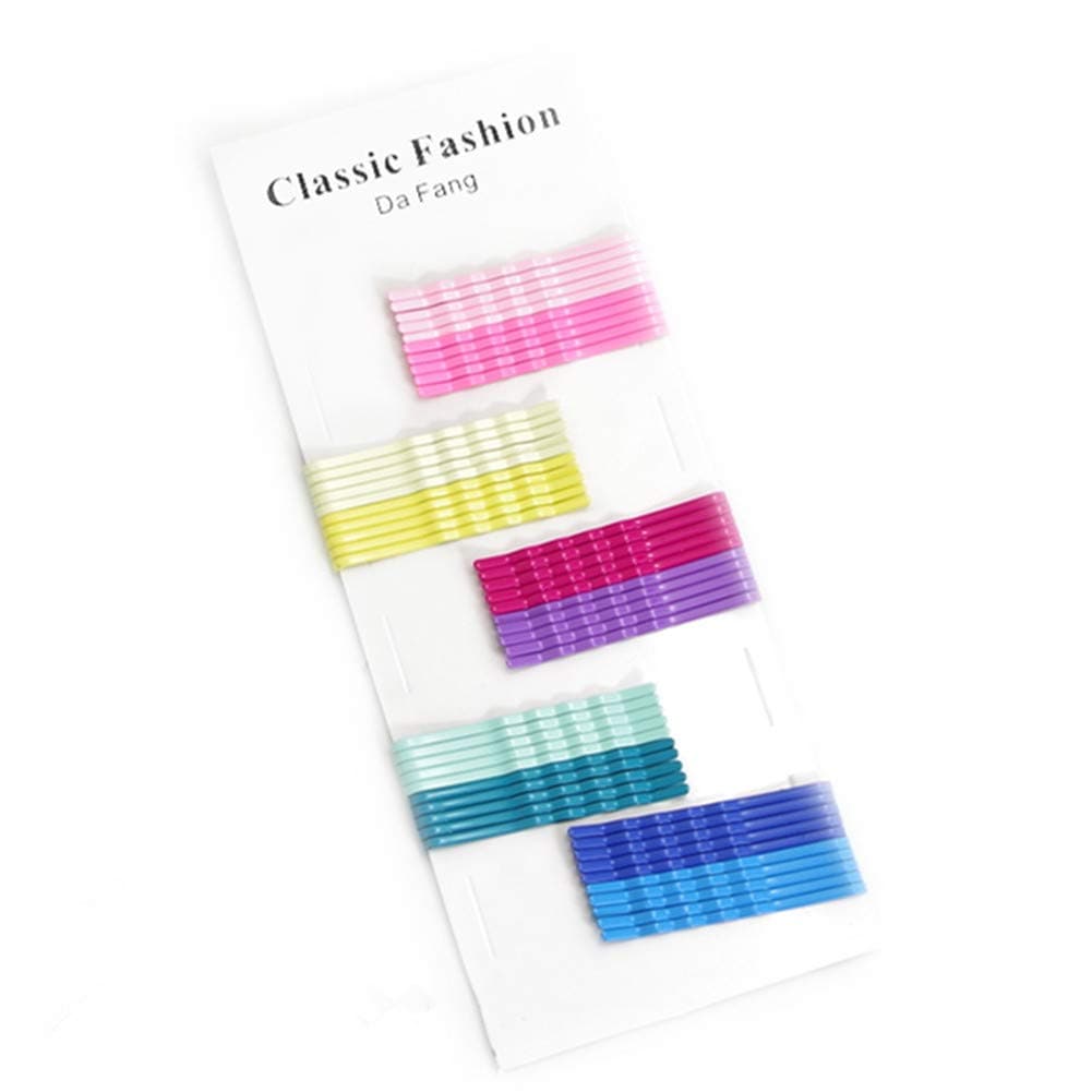 Card of 50 Rainbow candy color clip hairpin Bobby Pins Long Hair Pins Bun Pins Hair Grips