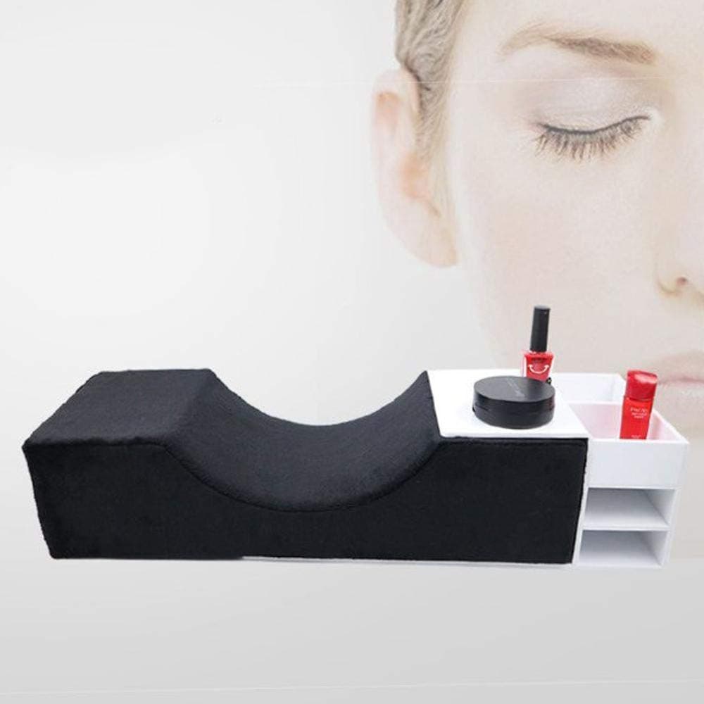 Suukee Eyelash Extension Pillow, Acrylic Shelf for Lash Pillow Ergonomic Memory Foam Pillow for Eyelash Extension Beauty Pillows for Protecting