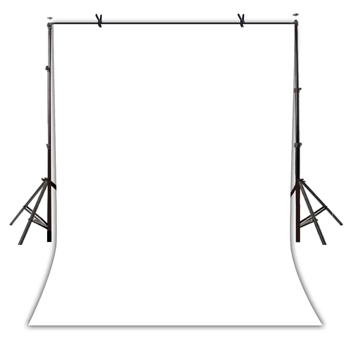 5x7ft Solid Color Backdrop Wrinkle Resistant Polyester Fabric Photography Background White Screen for Photo Video Studio Photoshoot Backdrop VVM001